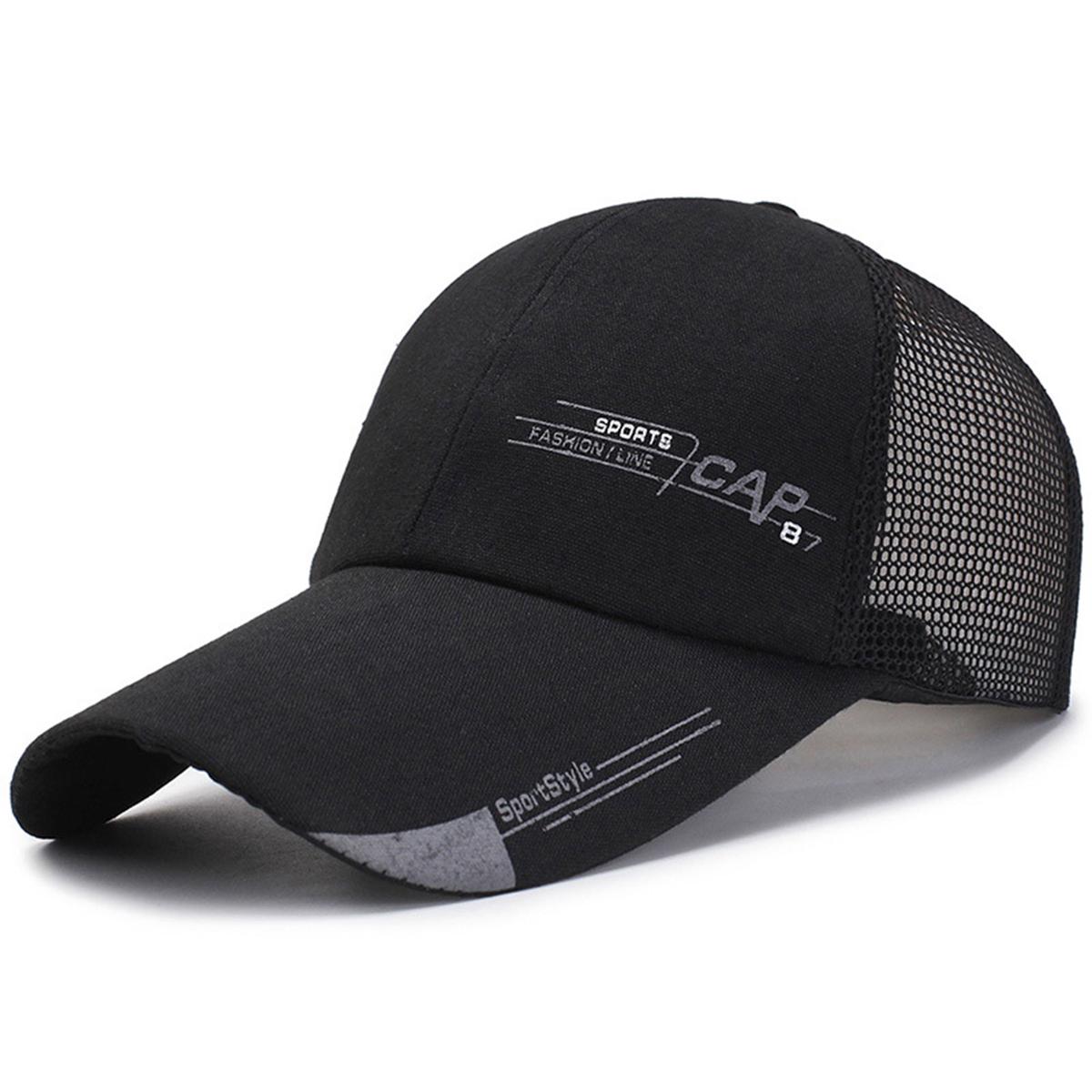 Unisex Letter Embroidered Baseball Net Cap Spring and Summer Outdoor Casual Cap Adjustable Sunscreen Cap чёрный