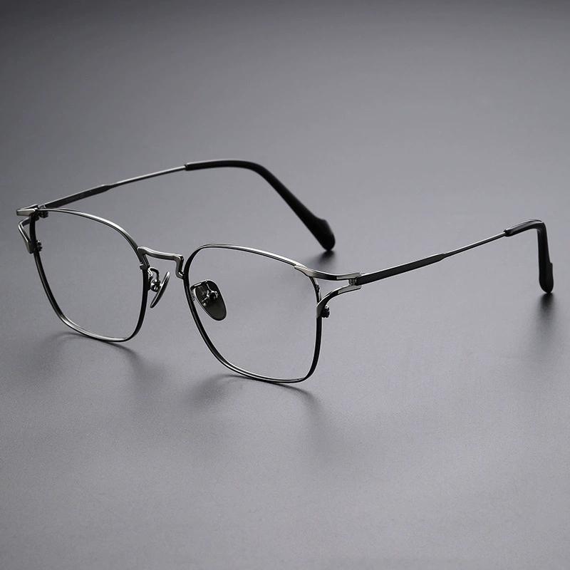 

Ultralight Pure Titanium Square Glasses Business Men s Eyeglasses Frame Anti Blue Light Optical Glasses Fashion Frame for Women