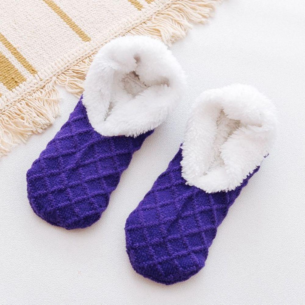 Indoor Socks Plush Solid Color Floor Socks Female Hosiery Winter Floor Shoes Coral Fleece Socks