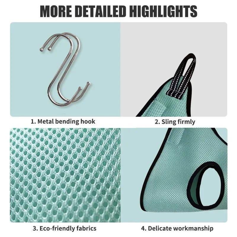 Hamac pentru îngrijirea câinilor, pisicilor, geantă de baie fixă ​​pentru tăierea unghiilor, anti zgârieturi, pentru tăierea pisicilor, sac de reținere, frumusețe pentru pisici, agățat pentru animale de companie