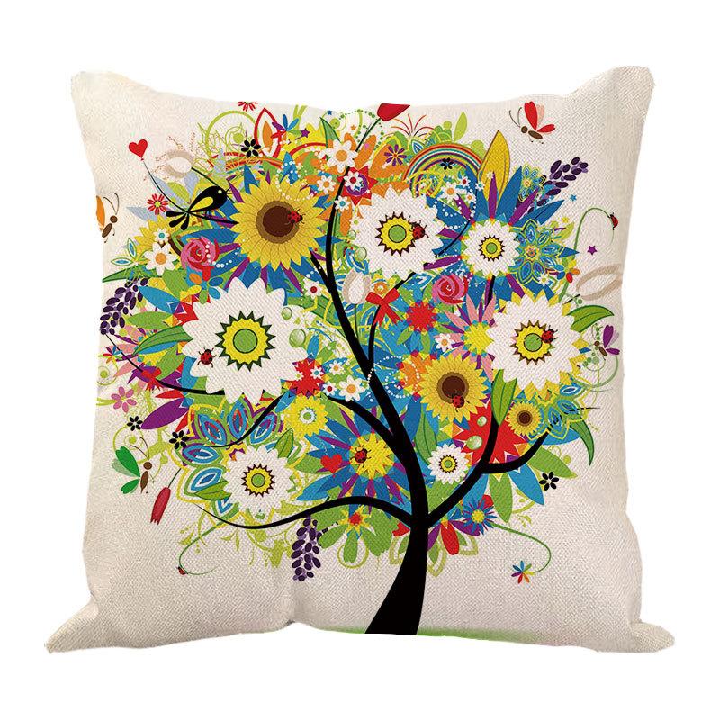 

Подушка Денежное Дерево Наволочка Принадлежности для Домашнего Декора Скандинавское Дерево Цветок Наволочка Дизайн Диванная Подушка Наволочка 45 * 45 without core