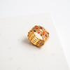 Bohemian Color Drop Glaze Premium Metal Hollow Ring Retro Niche Design Personalized Unique Ring