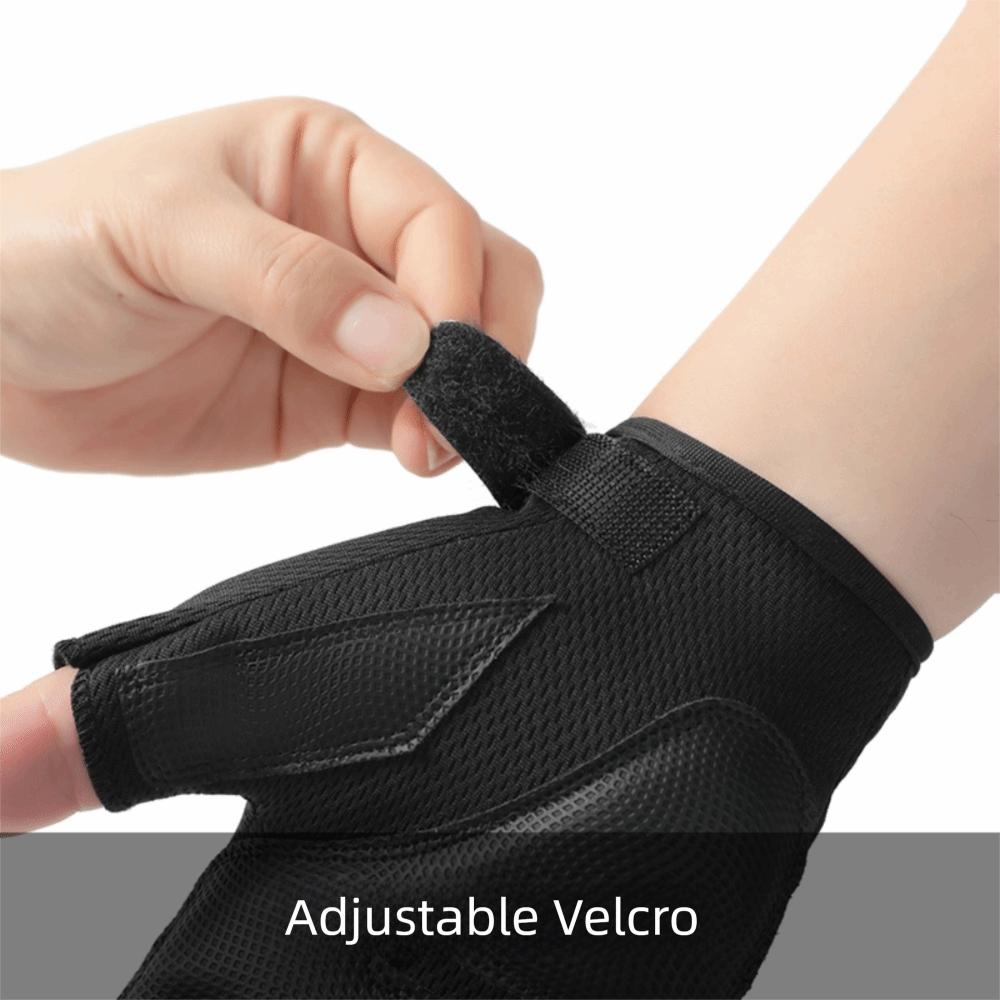 Anti Slip Cycling Gloves Wear-Resistant Half Finger Gloves Comfort Motorcycle Gloves  Gym