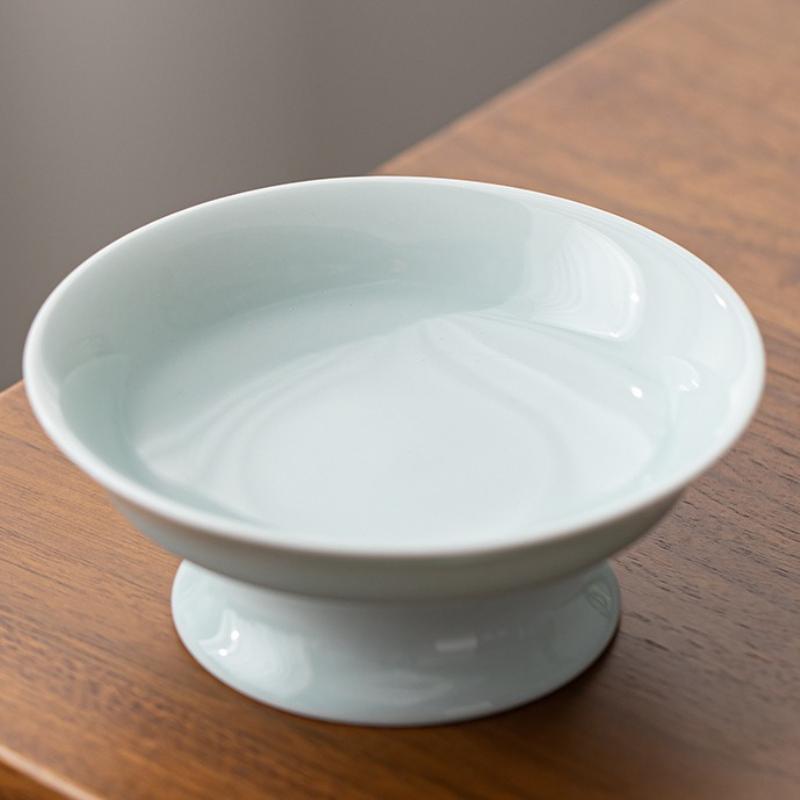 Chinesische Keramik Obstteller Retro Hochfuß Dessert Snacks Teller Dim Sum Tabletts Porzellan Geschirr Küchenzubehör Teegeschirr