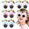 1/10pcs Birthday Glasses Cake Design Creative Glasses Decoration Happy Birthday Adult Children's Party Party Photo Props