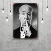 Alfred Hitchcock Decor Vintage Metal Signs Tin Signs Captain Poster Decor for Bar Pub Club Man Cave Wall Decoration