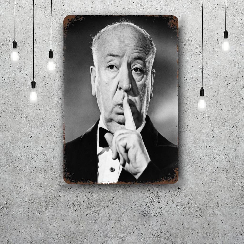 Alfred Hitchcock Decor Vintage Metal Signs Tin Signs Captain Poster Decor for Bar Pub Club Man Cave Wall Decoration