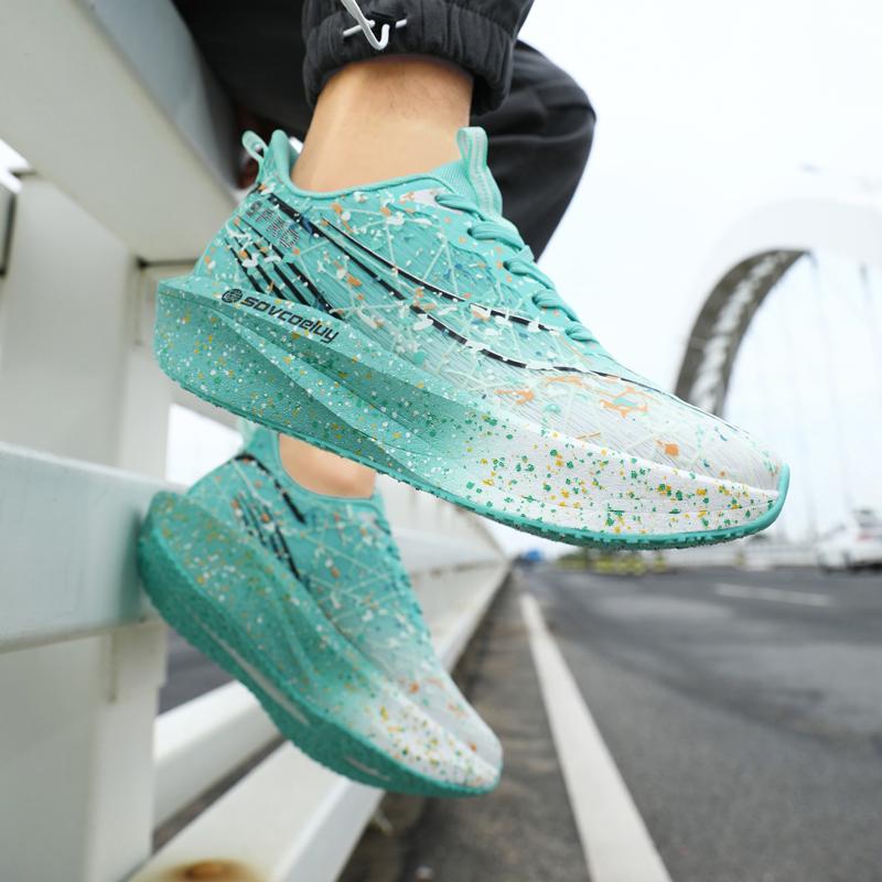 Men's Tennis Training Sneakers Women Damping Running Shoes Breathable Mesh Trainers Anti-slip Outdoor Jogging Sports Shoes
