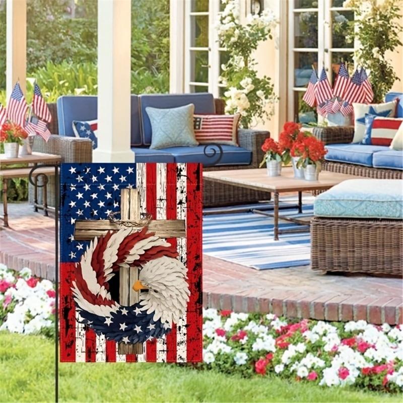 American Garden Flag Independence Memorial Day Yard Flag Outdoor Decorations