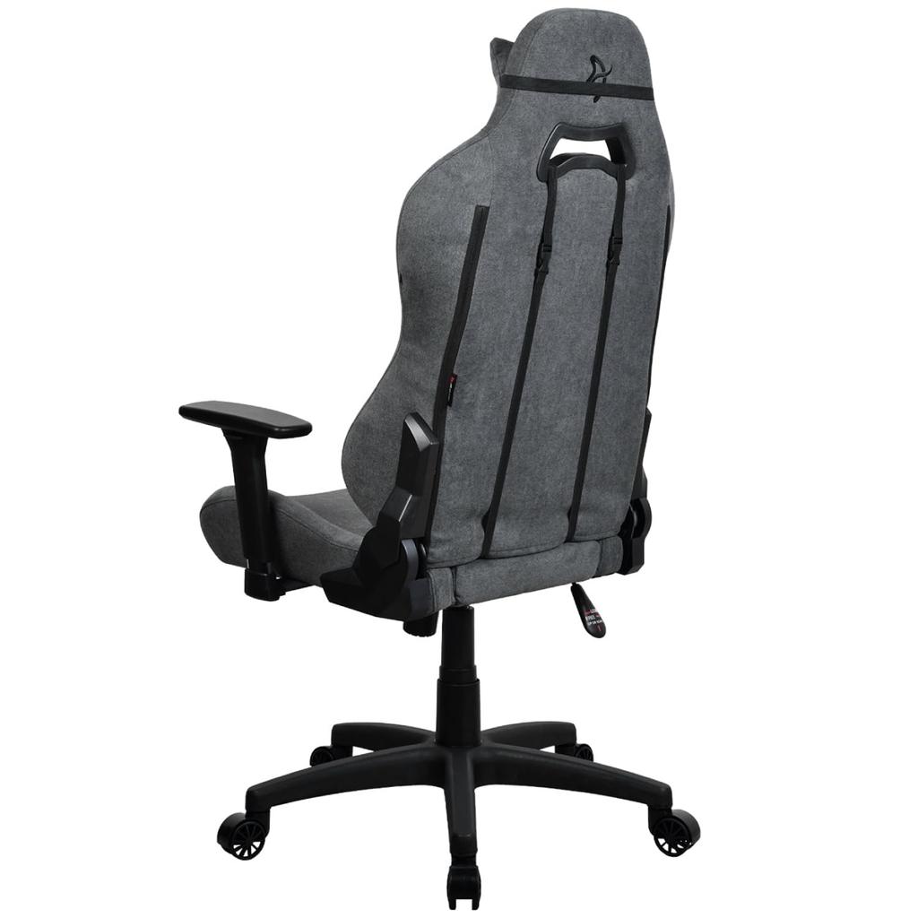 Arozzi Torretta Soft Fabric ASH Gaming-Stuhl mit weichem Stoffmaterial, 3D-Armlehnen und Liegefunktion (TORRETTA-SFB-AHS2)
