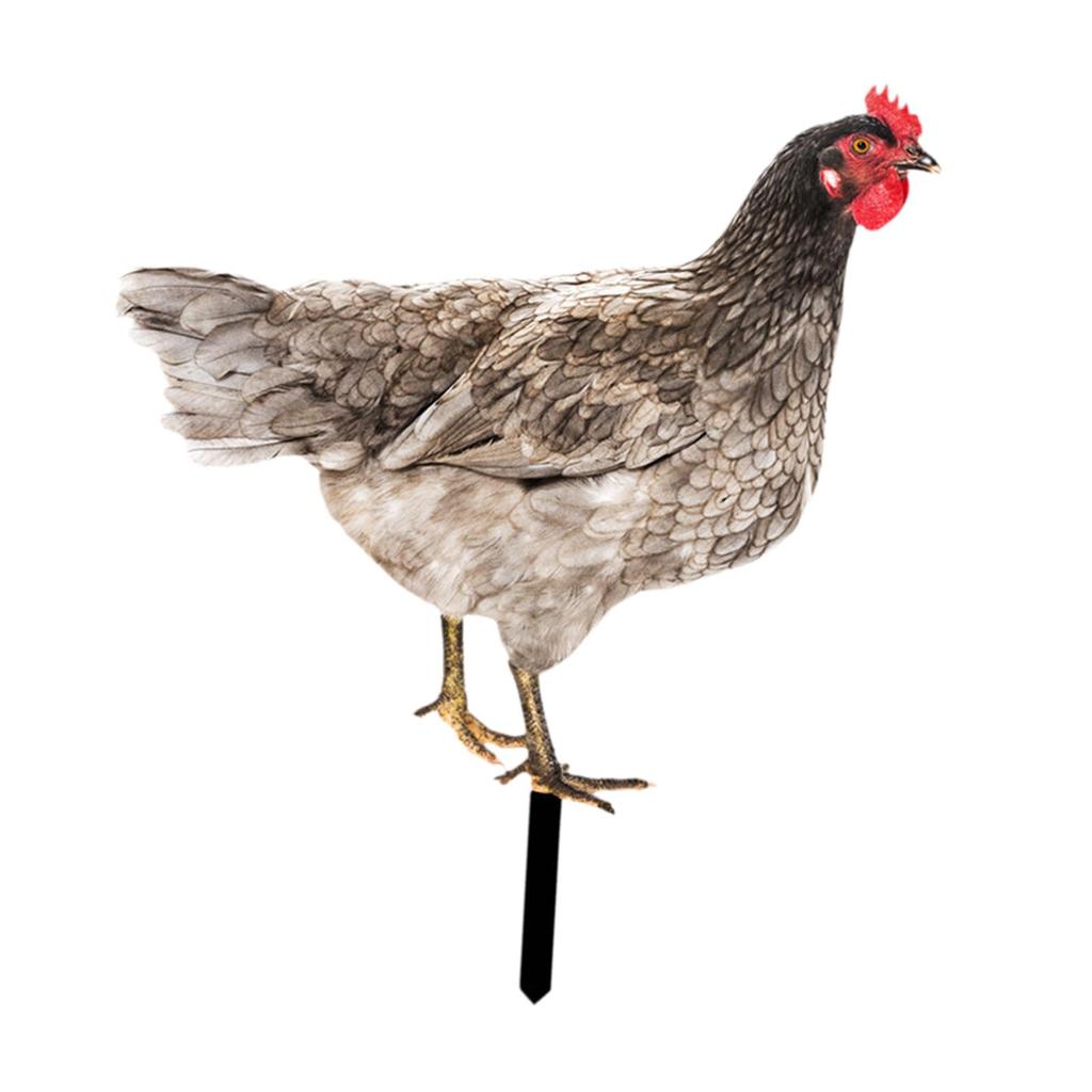 Henne Rasenornament Skulptur Veranda Huhn Gartenskulptur Hahn Hofpfahl für Weg Flur Weihnachtsbeet Thanksgiving