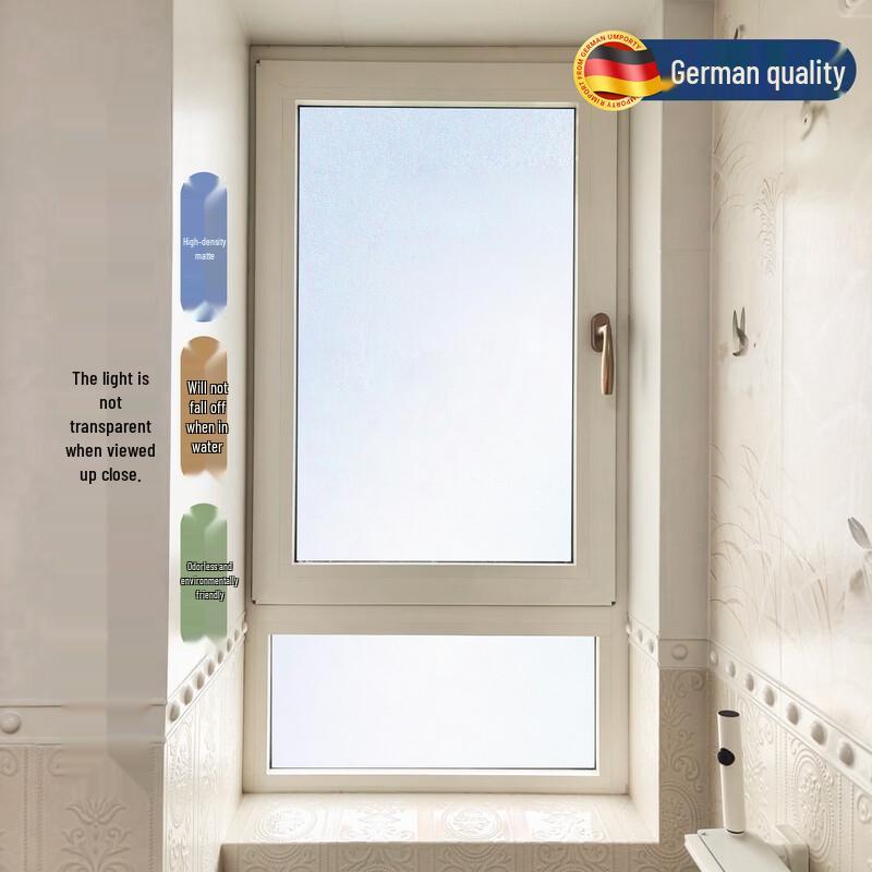 White Frosted Static Cling Privacy Window Film