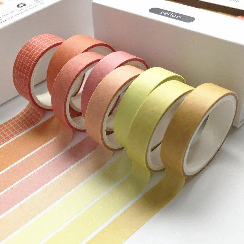 Neu 8 Stück/Los Basis Dekoration Washi Tape DIY Scrapbooking Stick Journal Planer Aufkleber Masking Tape Set Aufkleber Schreibwaren