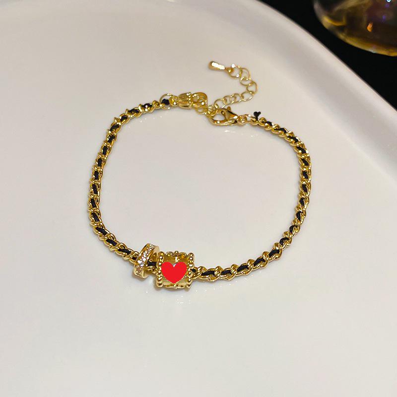 Плетеный браслет «Цветок циркона» - Французский ретро-стиль, изысканные легкие роскошные ручные украшения