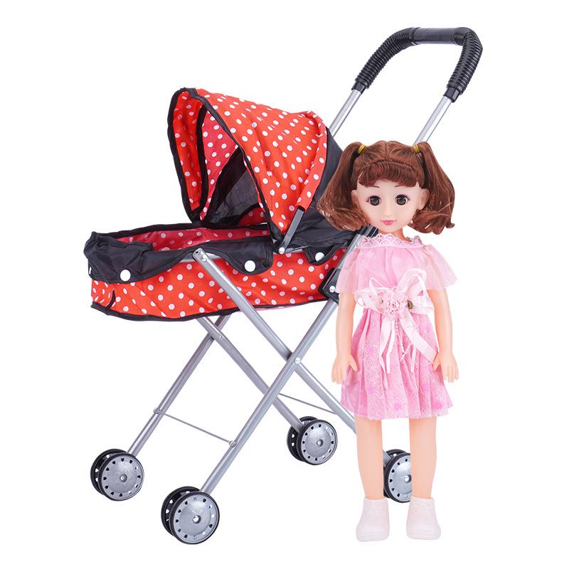 Set Passeggino per Bambole e Giocattoli Transfrontaliero per Bambine - Regalo di Compleanno Perfetto