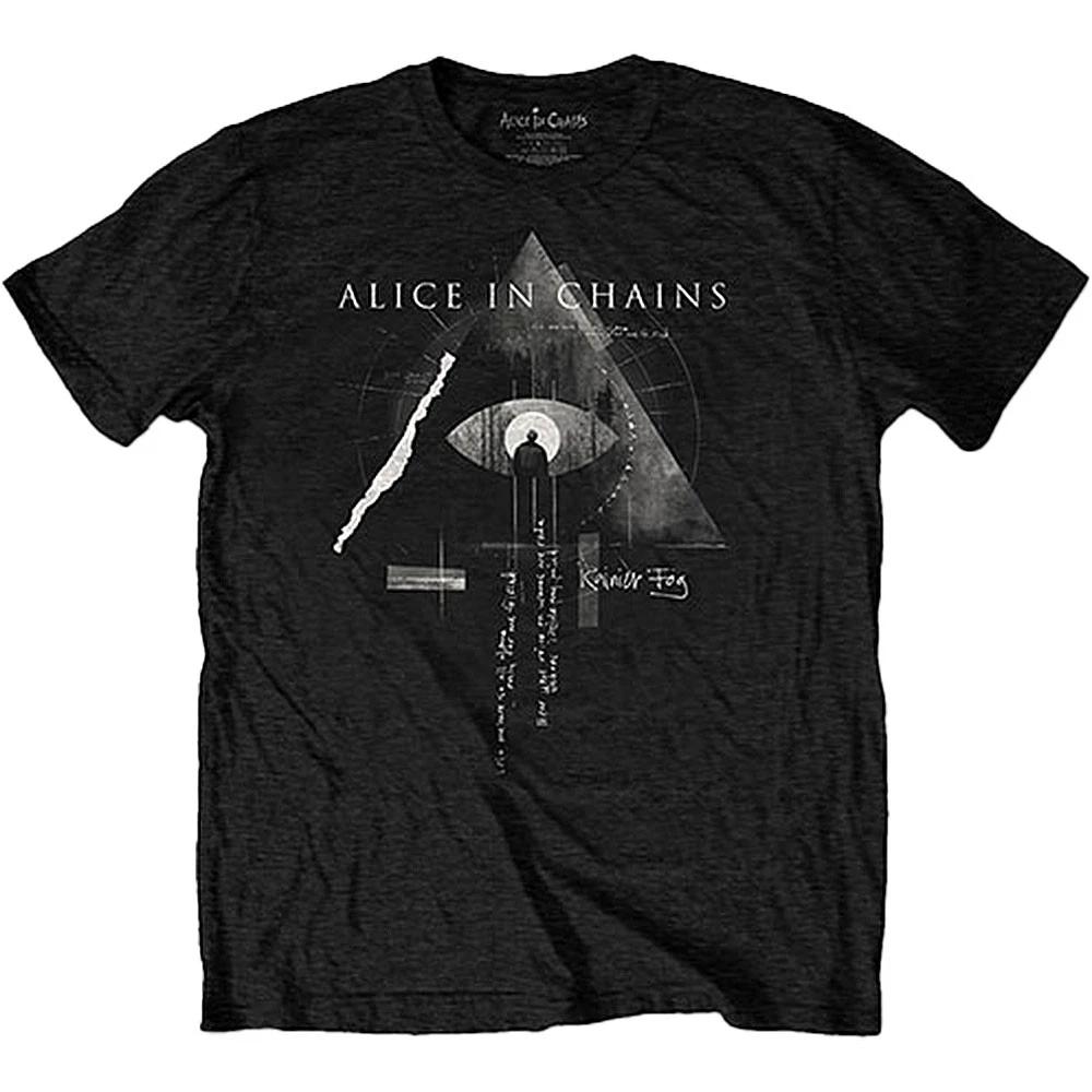 Men s Alice In Chains Fog Mountain T-shirt XX-Large Black XS