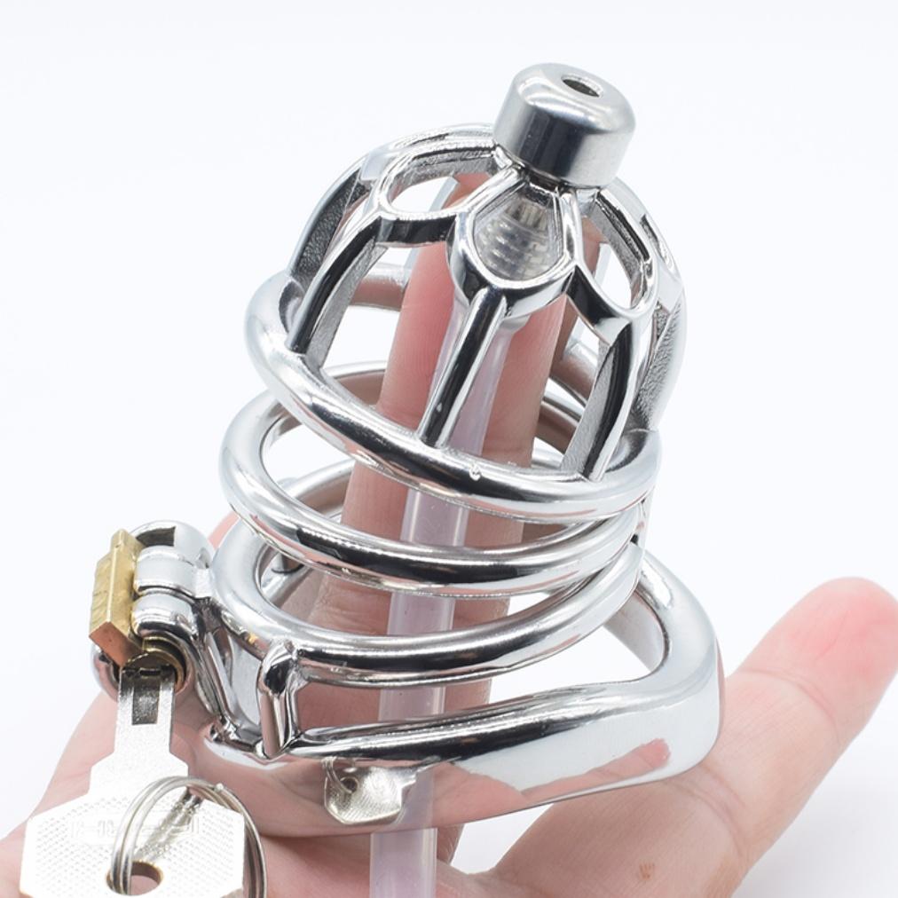 Frrk BDSM Bondage Lock Sex Toys Male Chastity Device Metal Chastity Dildo Cage Stainless Steel Cock Chastity Cage for Men