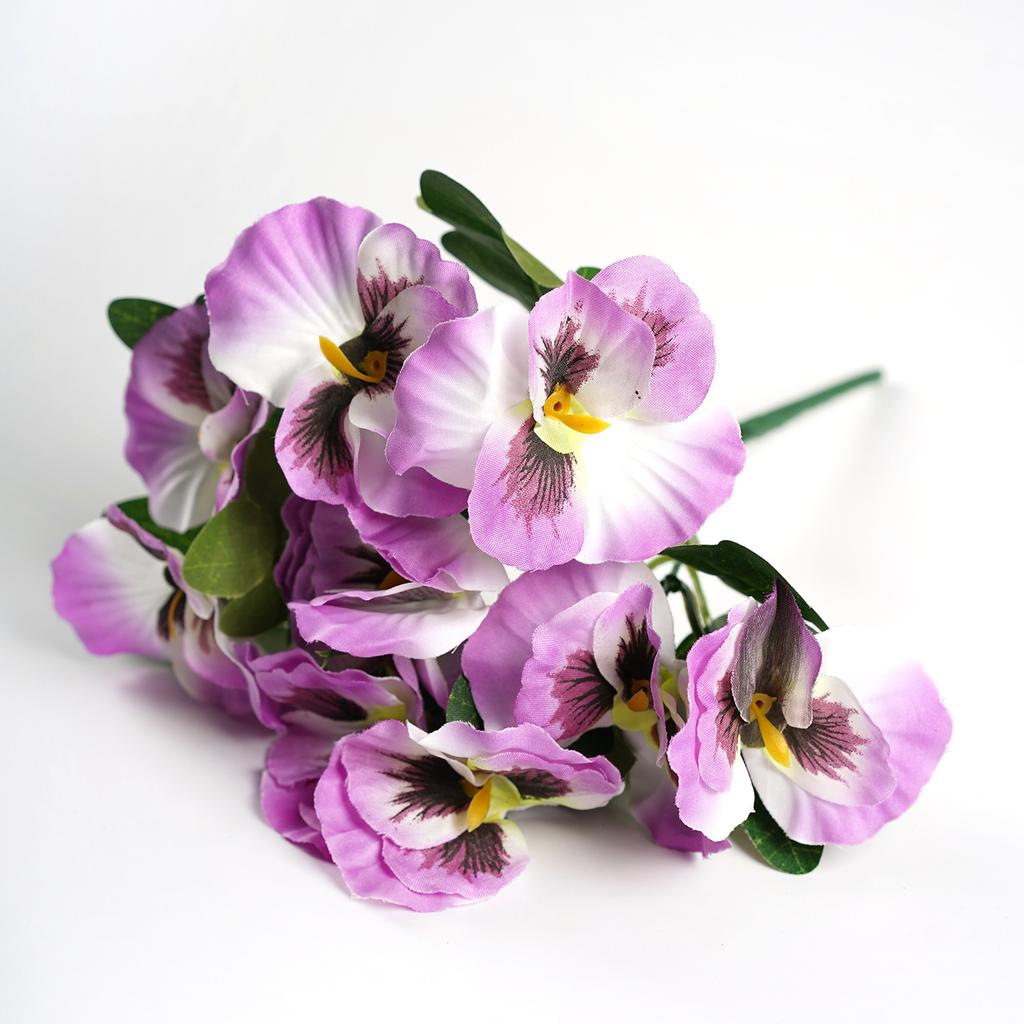 Artificial Flower Spring Uv Protection Artificial 5-Pronged Pansy Wildflower Daisy, Artificial Silk Flower Outdoor Decorative Flower