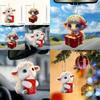 Charming Acrylic Christmas Sheep Pendant Ideal For Holiday Car Mirror Decoration