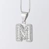 Cross Pendant with Micro Pave Cubic Zirconia - 26 Letter Options for DIY Jewelry Accessories