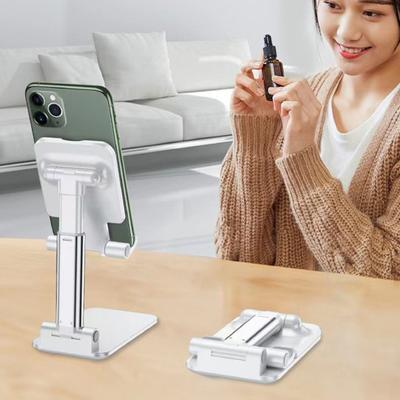 Adjustable Foldable Phone Stand Portable Desktop Holder for Tablets Smartphones Non-Slip Scratch-Proof Phone Mount for Video Calls Streaming Travel