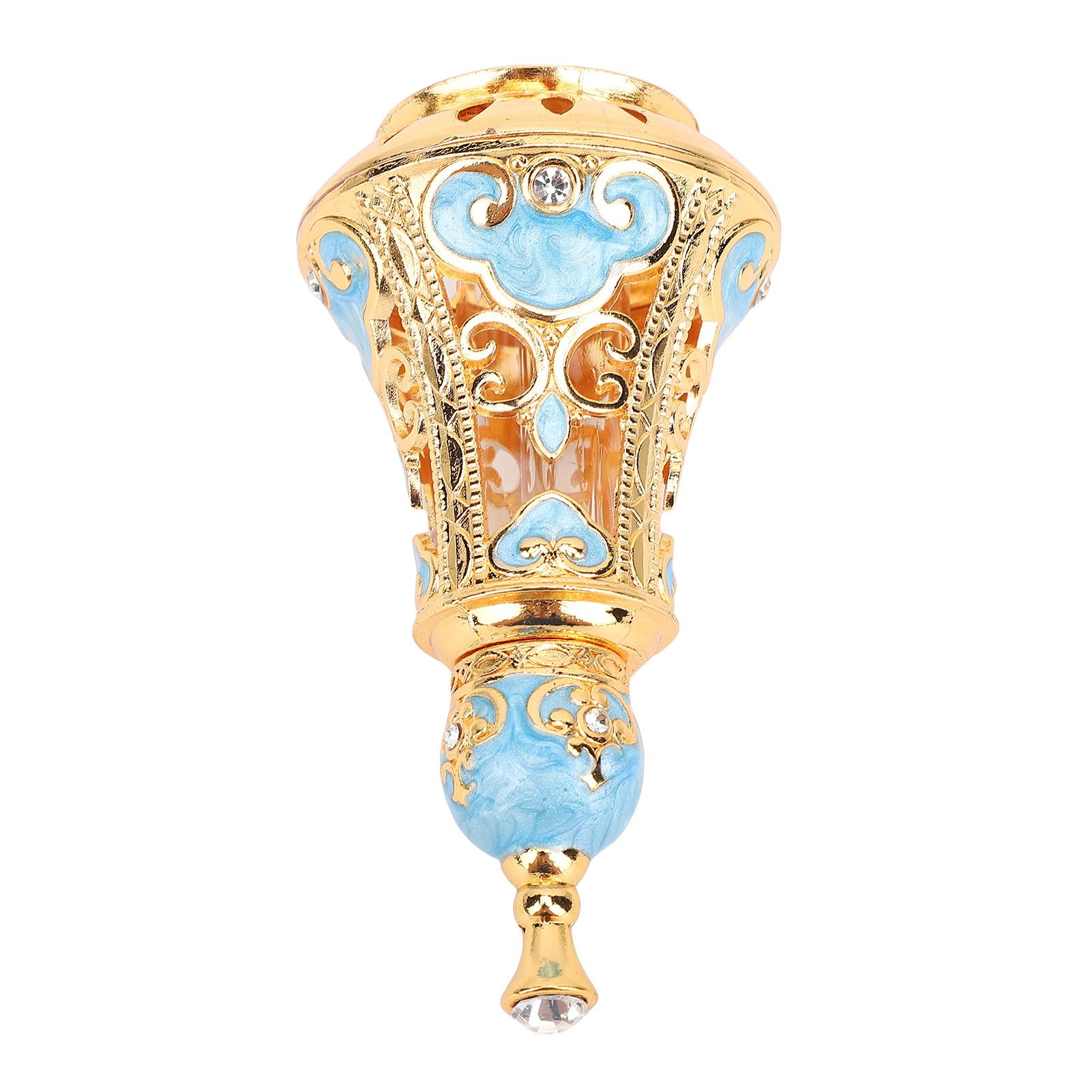 Vintage Enamel Perfume Bottle Middle stern   Exquisite Elegant Metal Refillable Perfume Bottle