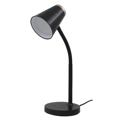 Modern Black Desk Lamp Conical Shade Flexible Arm Neutral LED Color 4.5W Chico Milagro