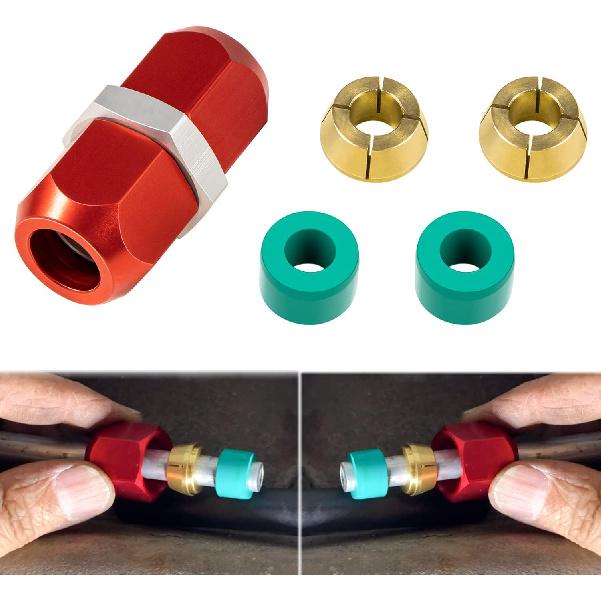 

Replace for 800-640, 800-641, 800-642, Air Conditioning Repair Splice Connector Kit fits for 5/8 in. 3/8 in. 1/2 in. Aluminum Lines, Universal Fit 800-643