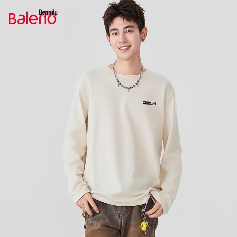 Baleno Men s Loose Fit Pure Cotton Long Sleeve T-Shirt XL