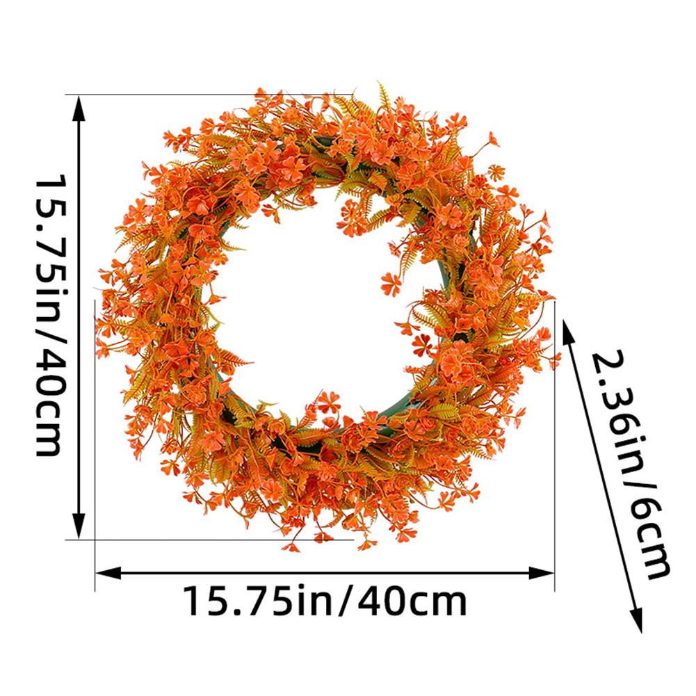 Spring Artificial Wreath for Front Door Living Room Bedroom and Office Use Designed with Detailed Botanical Elements