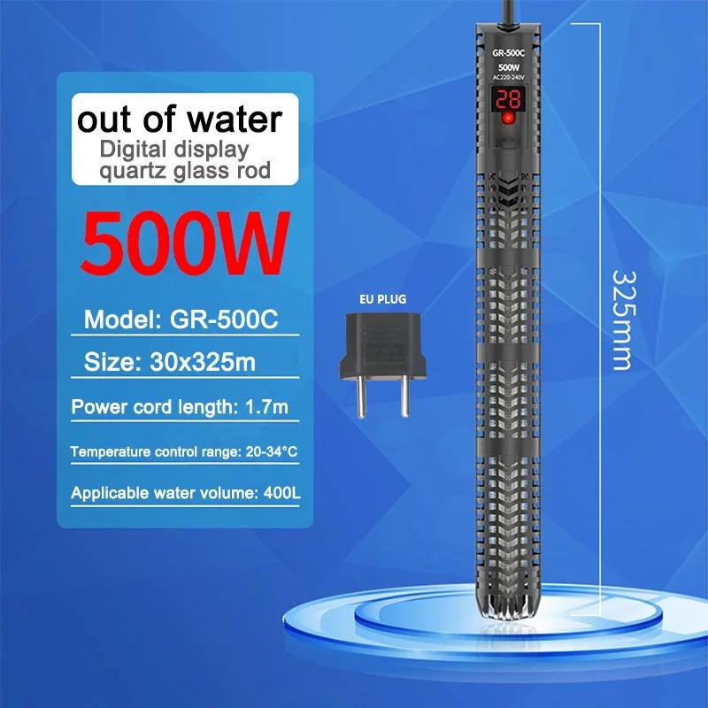 Aquariums Submersible Heater Display Digital Fish Tank Heating Rod With thermometer Constant Temperature Control 220-240V