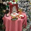 High-End Red Plaid Christmas & New Year Tablecloth for Dining & Coffee Tables