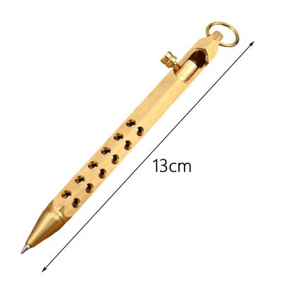 Brass Ballpoint Pen Women Men Gifts Pocket Size Writing Pen Rollerball Pen EDC Pen Pen for Everyday Use Business Office