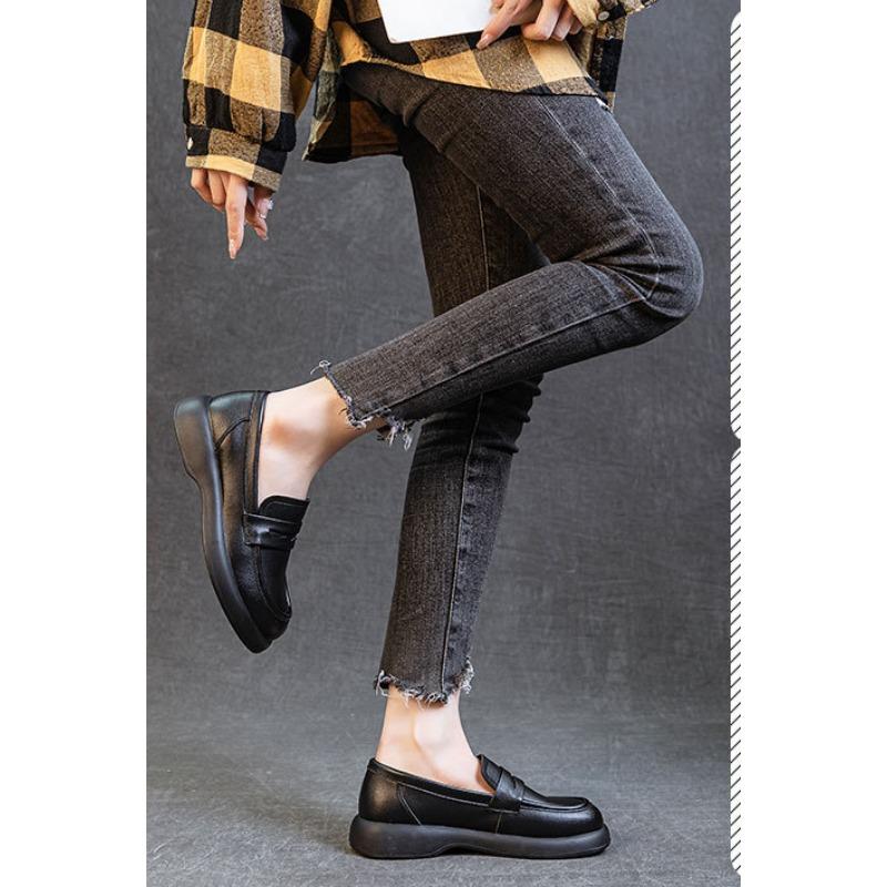 Retro Shoes Versatile Shoes Thick-soled Shoes Women's Soft-soled Shoes One-step Wear