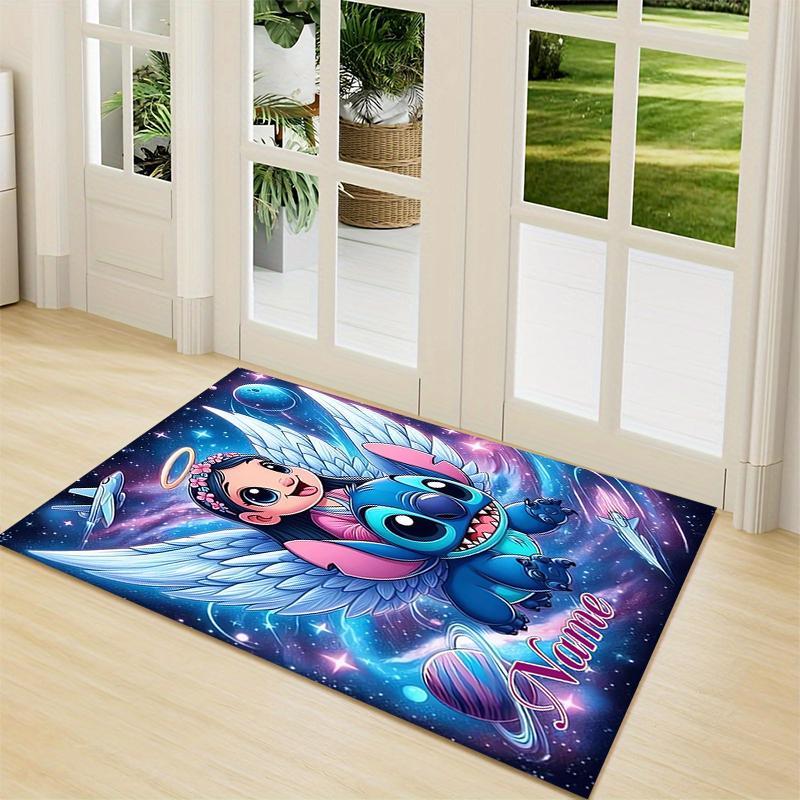 Custom Name Stitch Sweet Dreams Night Carpet Rug Customizable Soft Washable Anti-Slip Home Living Room Sofa Mats Personalized Rug. 0909374