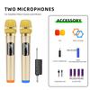 Wireless Microphone 2 Channels VHF Fixed Frequency Handheld Mic Micphone For Party Karaoke Professional Church Show Meeting