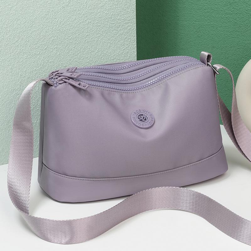 Sac à bandoulière en nylon imperméable multicouche pour femme