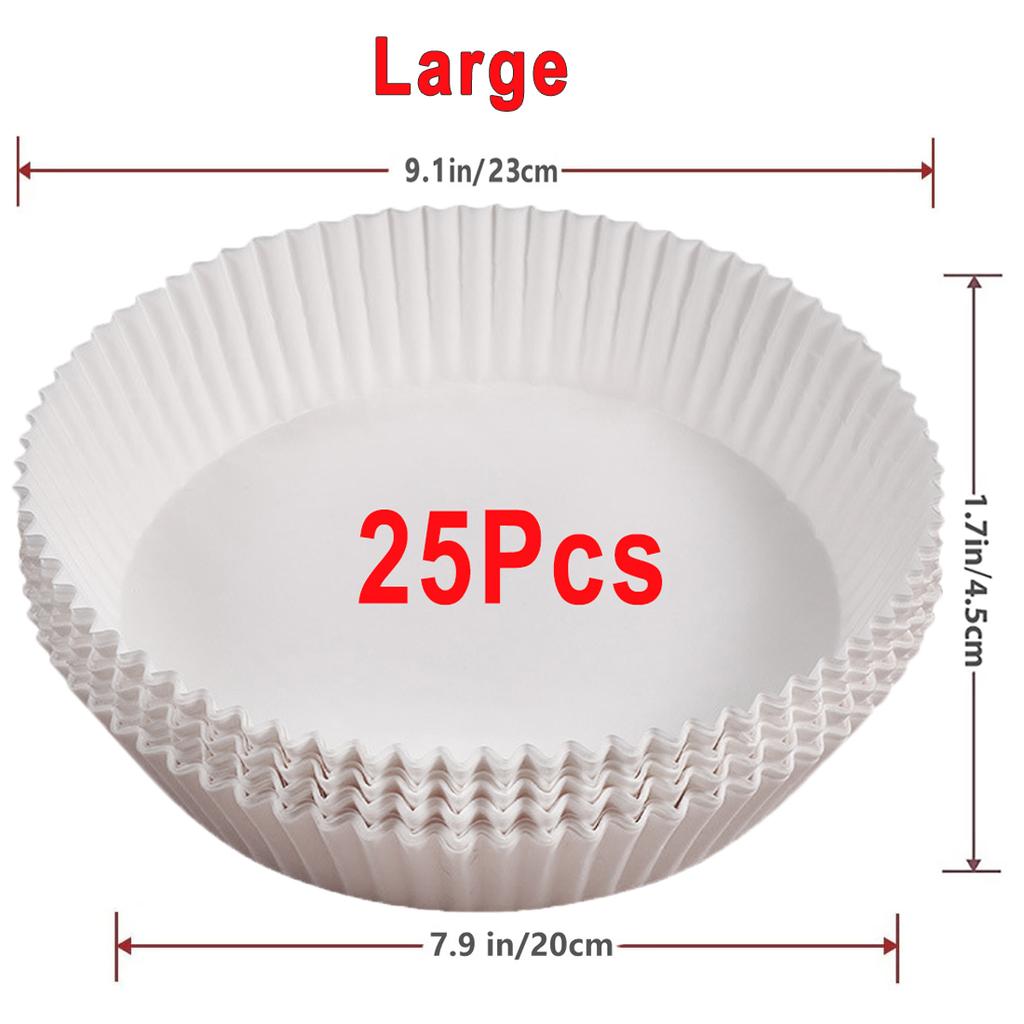 25/50Pcs Air Fryer Disposable Paper Non-Stick Airfryer Baking Papers 16cm Round Air-Fryer Liners Paper Kitchen Accessories