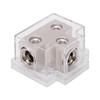 2 Way Power Distribution Block Zinc Alloy Distribution Connecting Block With Plastic Cover for Car Audio
