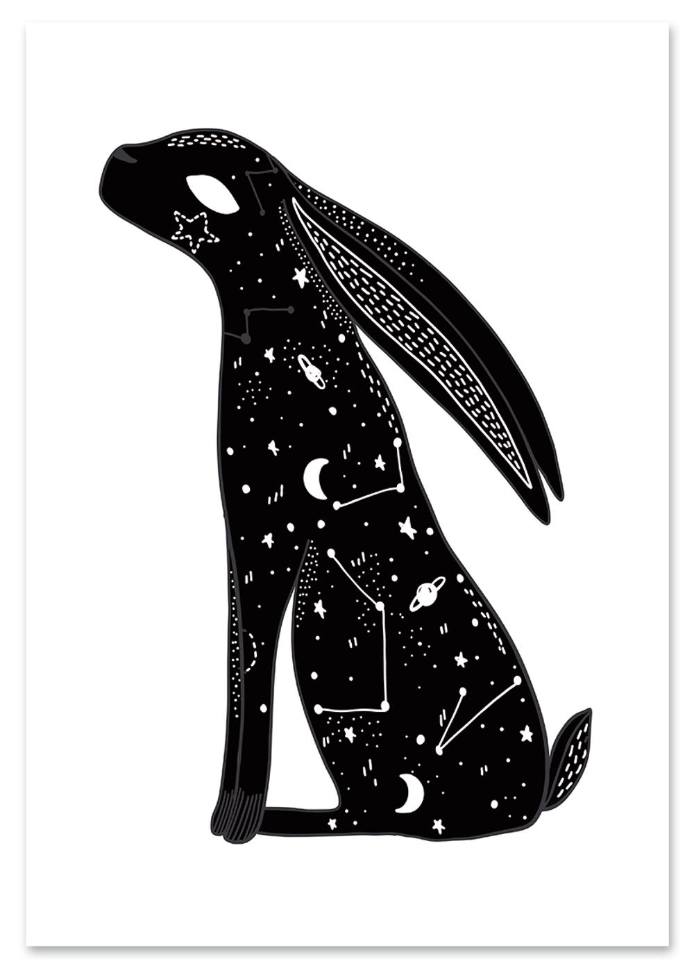 

Плакат галактика простір зірки заєць 30x40 cm