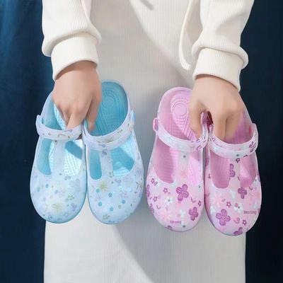 Sandales Jelly Imprimées d'Été pour Femmes - Antidérapantes, Bout Fermé, pour l'Extérieur