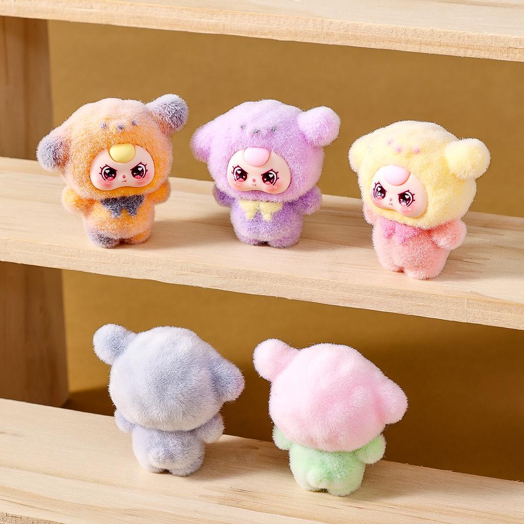 10Pcs Crybaby Tree Rabbit, Anime Flocked Action Figure, Decorative Pendant, Desktop Kawaii Doll Ornaments  Gift Items