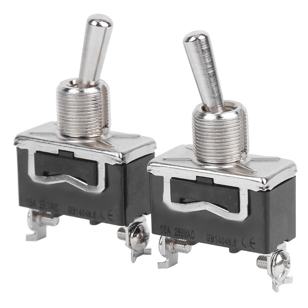 20pcs BERM LED Light Rocker Toggle Switch On‑Off 2 Gears 2Pin 15A 250VAC BEM1021