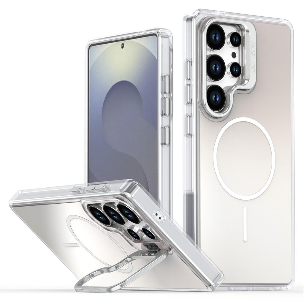 For Samsung Galaxy S24 Ultra Case Compatible with MagSafe TPU+Acrylic Gradient Phone Cover with Kickstand