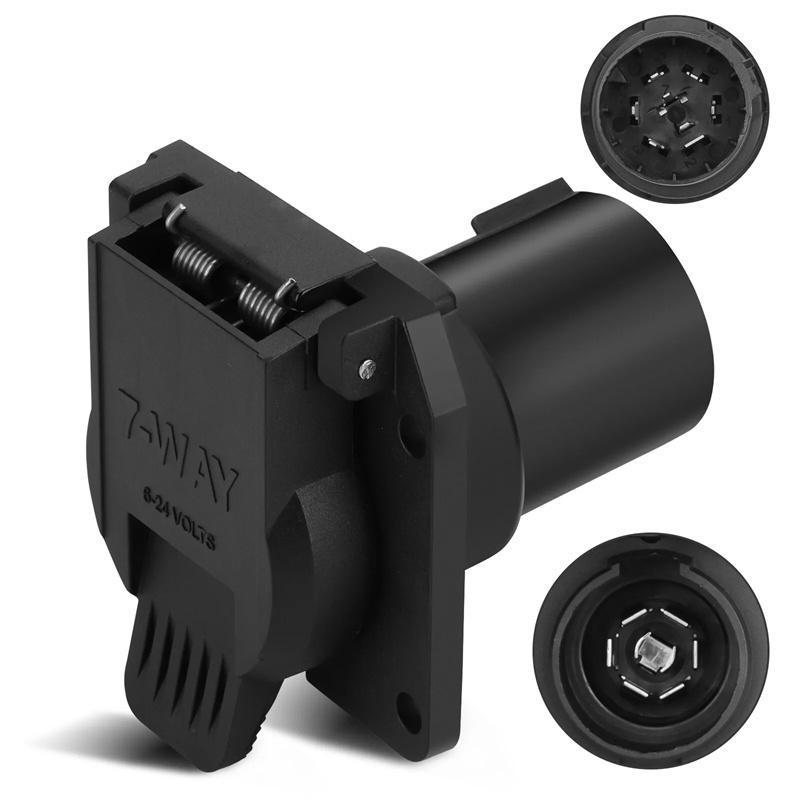 7-контактный адаптер розетки прицепа 6-24 В 7-контактный штекер розетки для автодома, аксессуар для прицепа, трактора