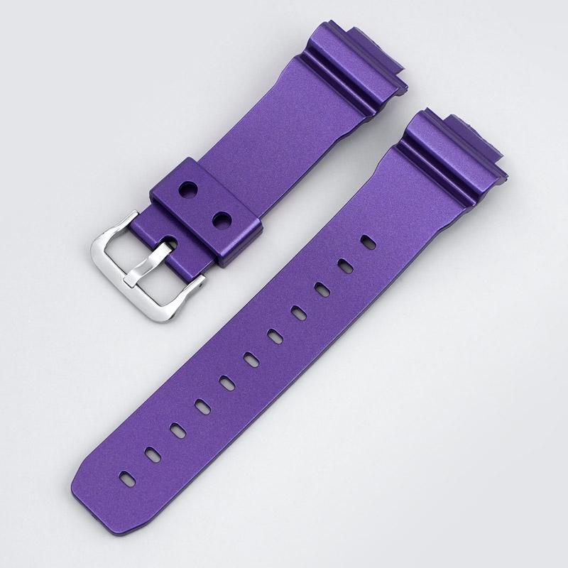 Pryžový sportovní řemínek pro Casio G-SHOCK DW-5600 GA-2100 GW-M5610 DW-6900 16mm Perleťový TPU Muži Ženy Náhradní náramek Řemínek na hodinky
