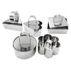5 Pcs. Stainless Steel Mouse Rings Cake Mold With Pusher