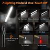 2Pack Magnetic Rechargeable LED Work Light/Flashlight for Mechanics | All Aluminum, 1500 High Lumens, Digital Display, 7 Modes, 360° Rotation, for