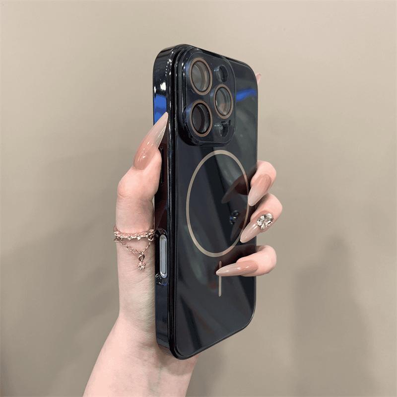 Light Luxury Tempered Glass IPhone 17 Promax Phone Case Apple 15 New 14 All Include Lens Film Protective Case