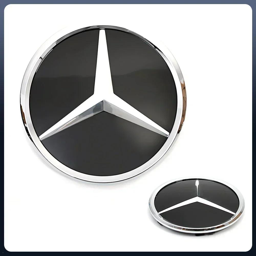 Autosticker 2025 Heet Voor Mercedes Benz Voorgrill Spiegel Embleem Zwart En Zilver Nieuwste 3D Stijl Emblemen Passend Voor Mercedes Benz